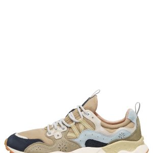FLOWER MOUNTAIN YAMANO 3 MAN – Sneakers in suede e tessuto tecnico – Beige-Nero