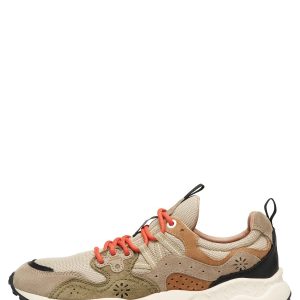 FLOWER MOUNTAIN YAMANO 3 MAN – Sneakers in suede e tessuto tecnico – Beige-Militare