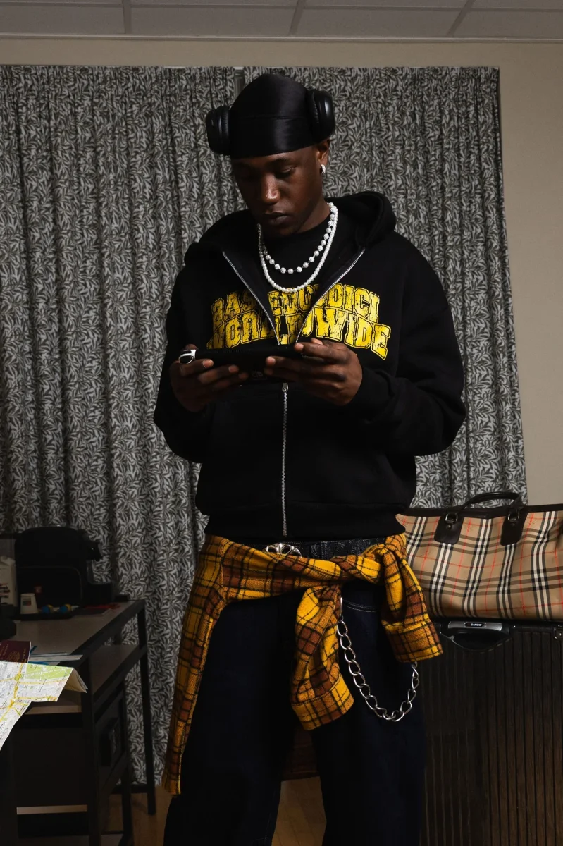 Basedodici "WORLD TOUR" Full Zip Hoodie Black - immagine 4