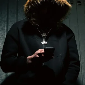 Full Zip "Rude Diamond" Faux Fur Hoodie