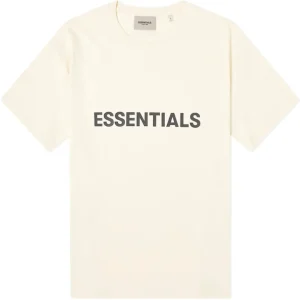 Fear of God Essentials Tshirt 3D Silicon Logo Cream