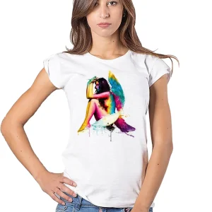 T-shirt Donna Urban Slub 'The Legend' 100% Cotone Fiammato