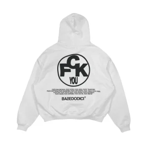 Basedodici Hoodie "FVCK" White