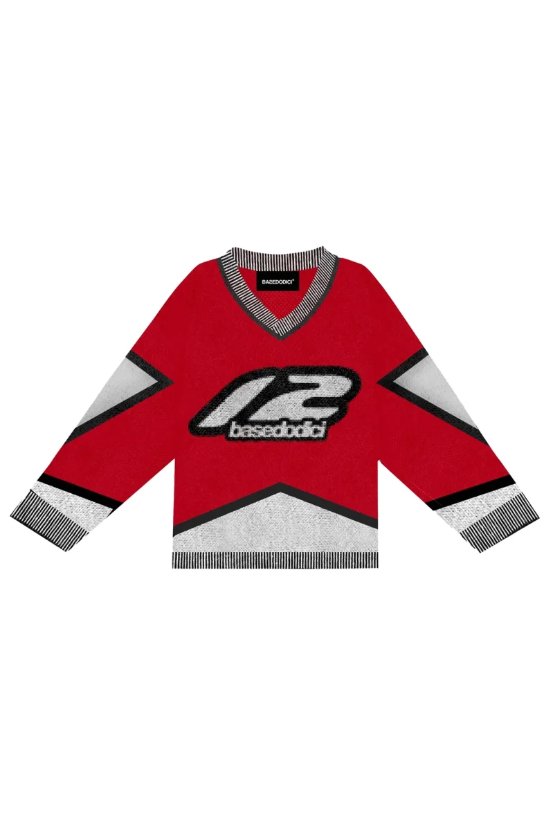 Basedodici Knitwear "RACING MADE" Hockey Red - immagine 2