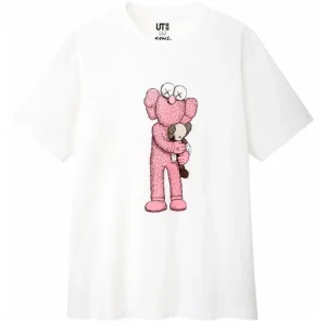 KAWS x Uniqlo Pink BFF Tee White