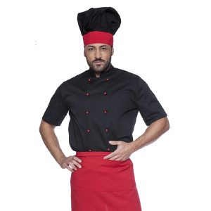 Giacca cuoco unisex manica corta bottoni colorati