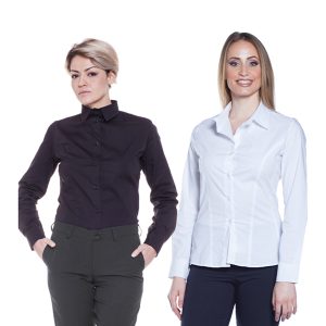 Camicia donna elasticizzata manica lunga