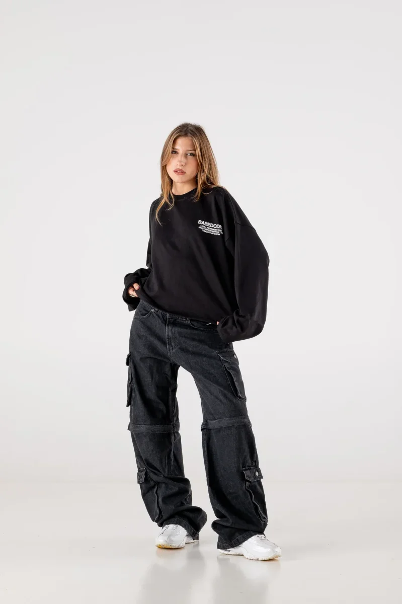 Basedodici Longsleeve Doves Black - immagine 8