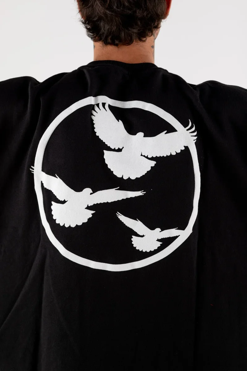 Basedodici Longsleeve Doves Black - immagine 9