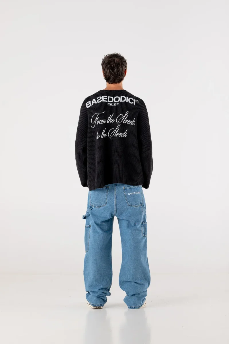 Basedodici Sweater Streets Black - immagine 7