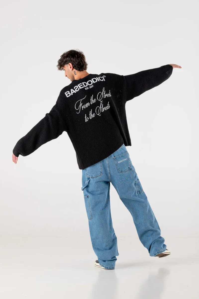 Basedodici Sweater Streets Black - immagine 8