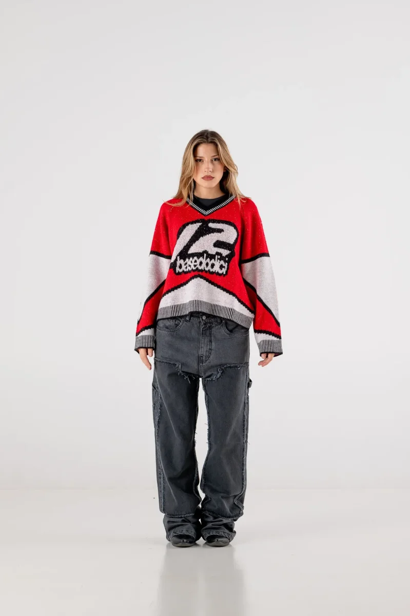 Basedodici Knitwear "RACING MADE" Hockey Red - immagine 5