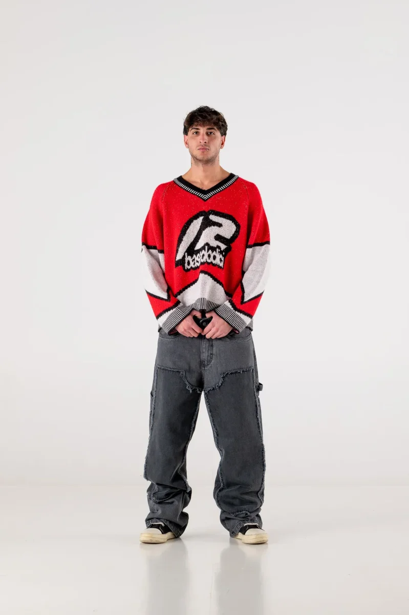 Basedodici Knitwear "RACING MADE" Hockey Red - immagine 3