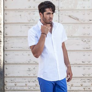Camicia uomo elasticizzata manica corta