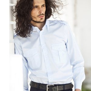 Camicia uomo cotone con alamari manica lunga