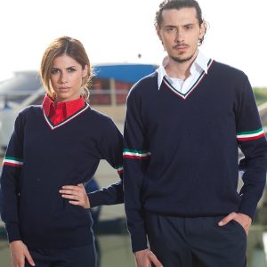 Maglione in lana con Tricolore