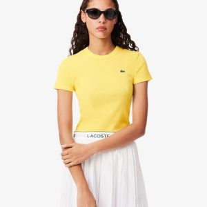 LACOSTE T-shirt in cotone a costine