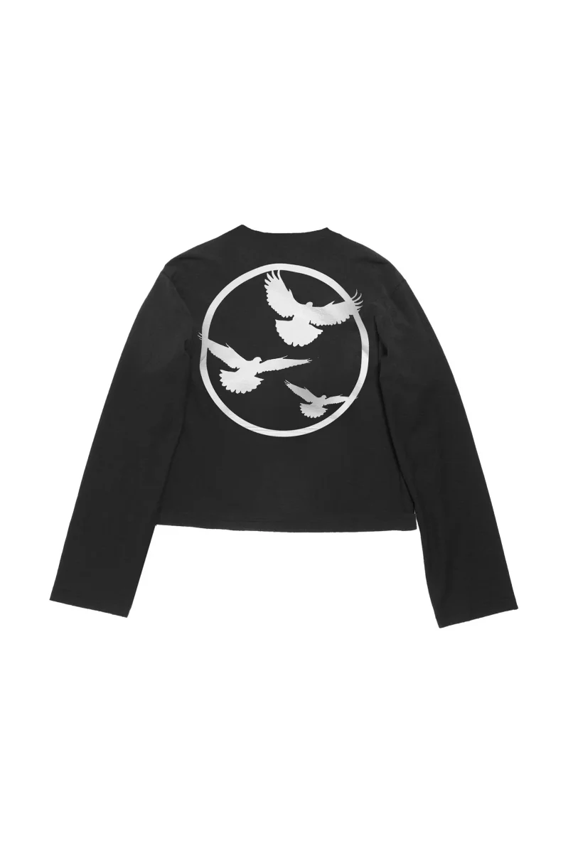 Basedodici Longsleeve Doves Black - immagine 2