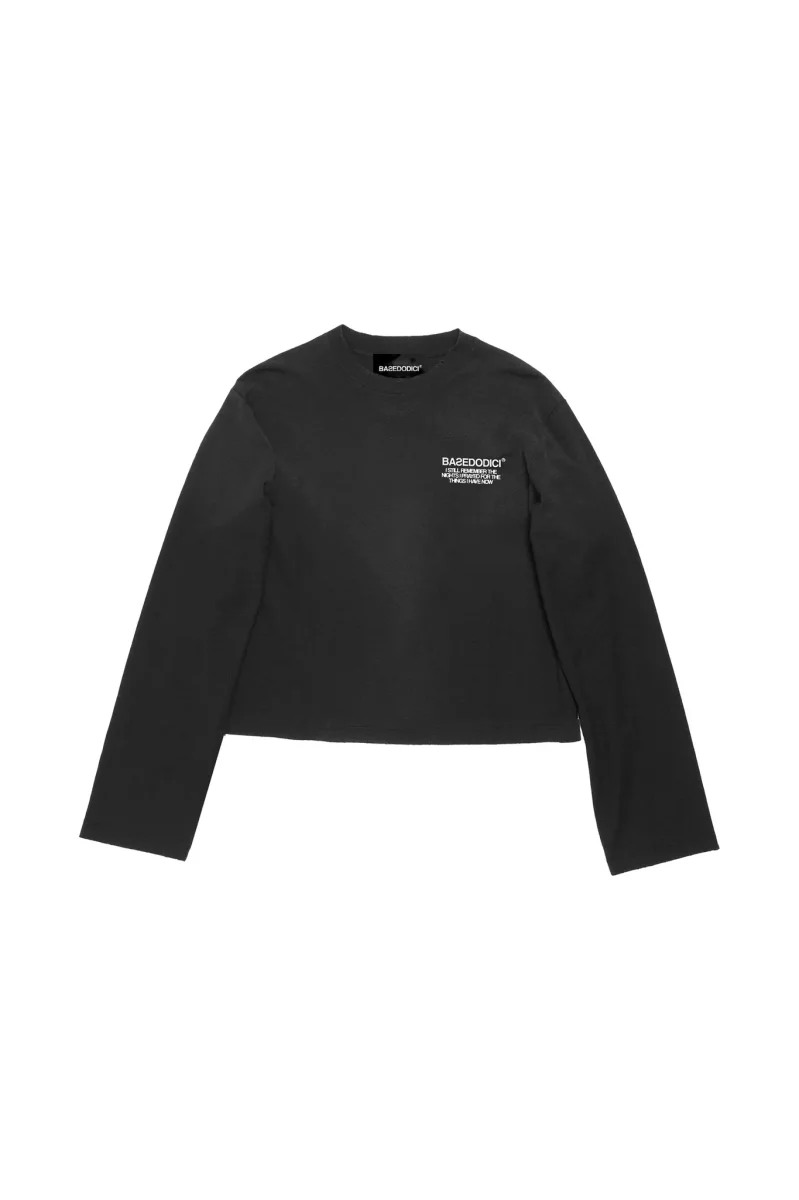 Basedodici Longsleeve Doves Black - immagine 3