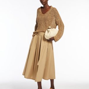 WEEKEND MAXMARA Gonna a pieghe in popeline