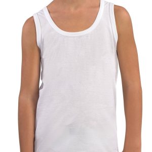 CANOTTA SPALLA LARGA BAMBINO 100% PURO COTONE JERSEY