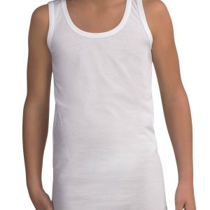 CANOTTA SPALLA LARGA RAGAZZO 100% PURO COTONE JERSEY