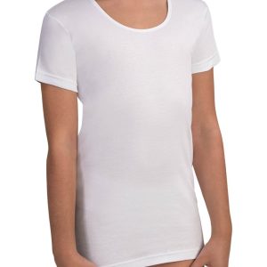 MAGLIA MEZZA MANICA RAGAZZA GIROCOLLO BORDO RASO 100% COTONE CALDO INTERLOCK