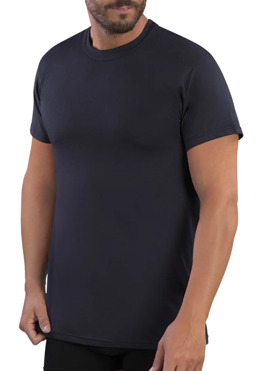 MAGLIA MEZZA MANICA UOMO GIROCOLLO ALTO FRUIT 100% PURO COTONE JERSEY - immagine 4