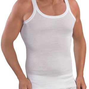 CANOTTA SPALLA STRETTA UOMO 100% COTONE COSTINA 1/1