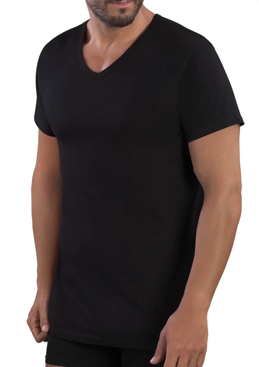 MAGLIA MEZZA MANICA UOMO COLLO A PUNTA FILOSCOZIA JERSEY 60/2 - immagine 3