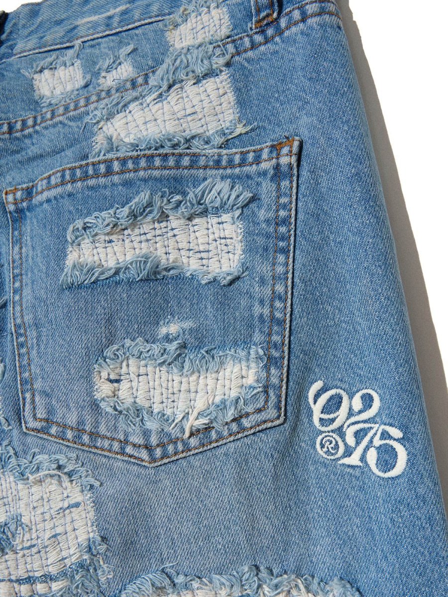 0275 Denim Ripped Light Blue - immagine 4