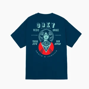 OBEY CLOTHING MAKE ART THIRD EYE CLASSIC T-SHIRT BLUE 165264330-HBU