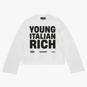 Basedodici "WORLD TOUR" Young Italian Rich Longsleeve White