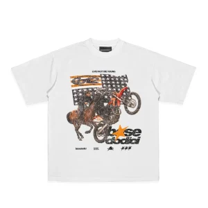 Basedodici Act2 Tshirt Live Fast White
