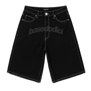 Basedodici Front Logo Black Jorts