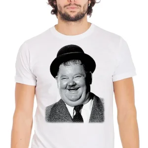 Oliver Hardy - T-shirt Uomo Urban Slub 100% Cotone