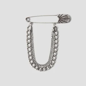 Rassvet Logo Brooch Silver