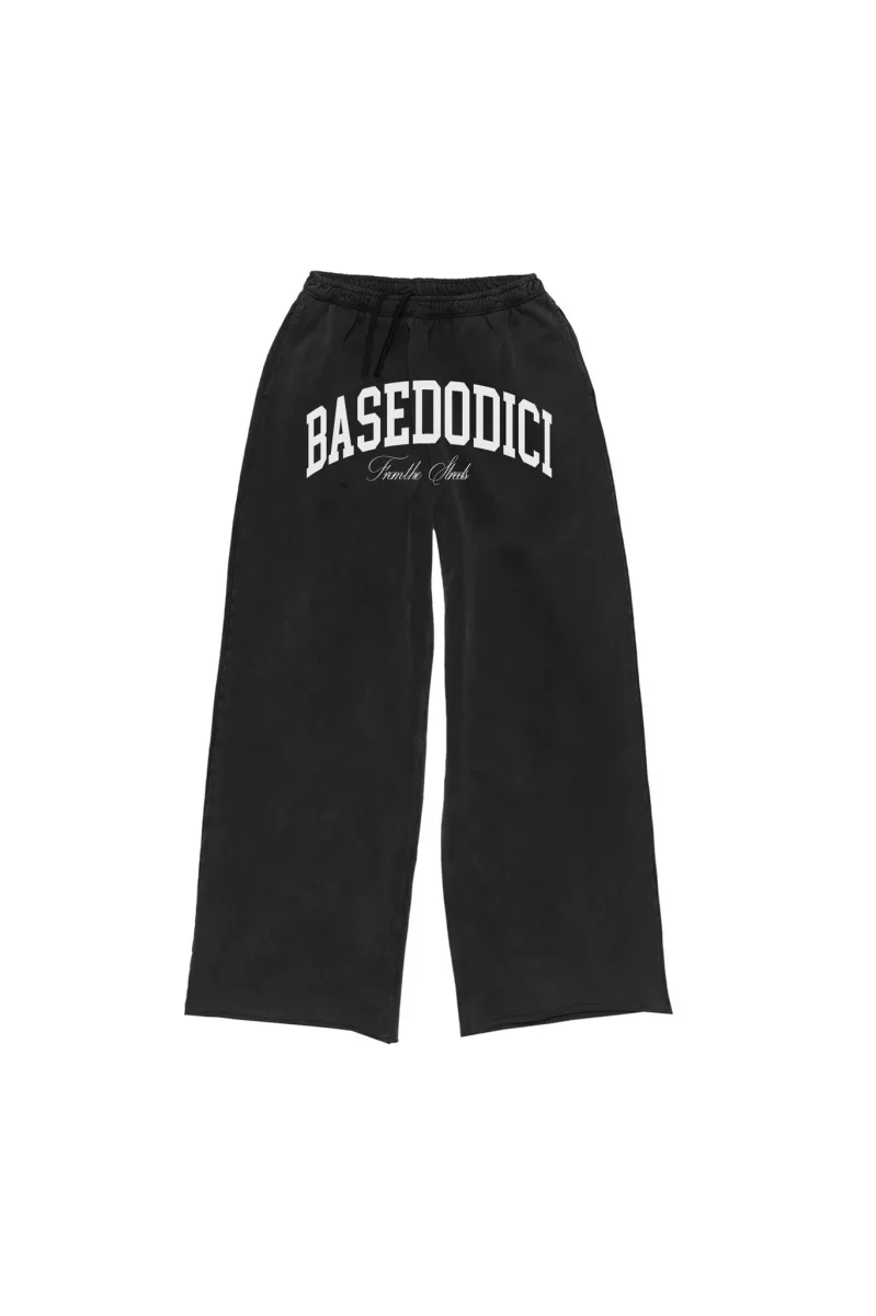 Basedodici Fleece Pant "COMFY" ArcLogo Black - immagine 2