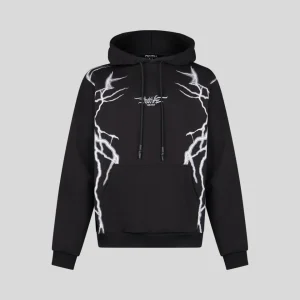 Phobia Black Hoodie White Thunder