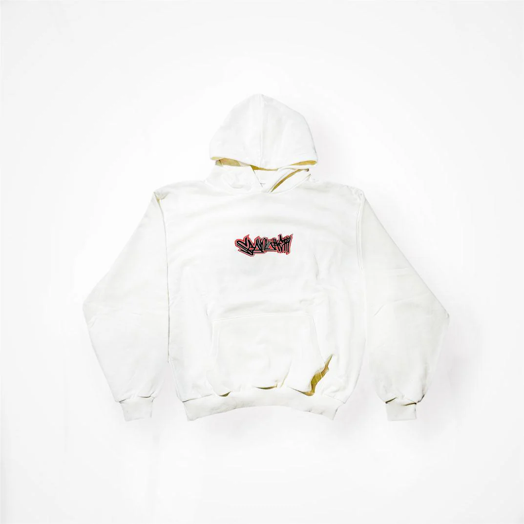 Sgangher Boxy Fit Hoodie White Red - immagine 3