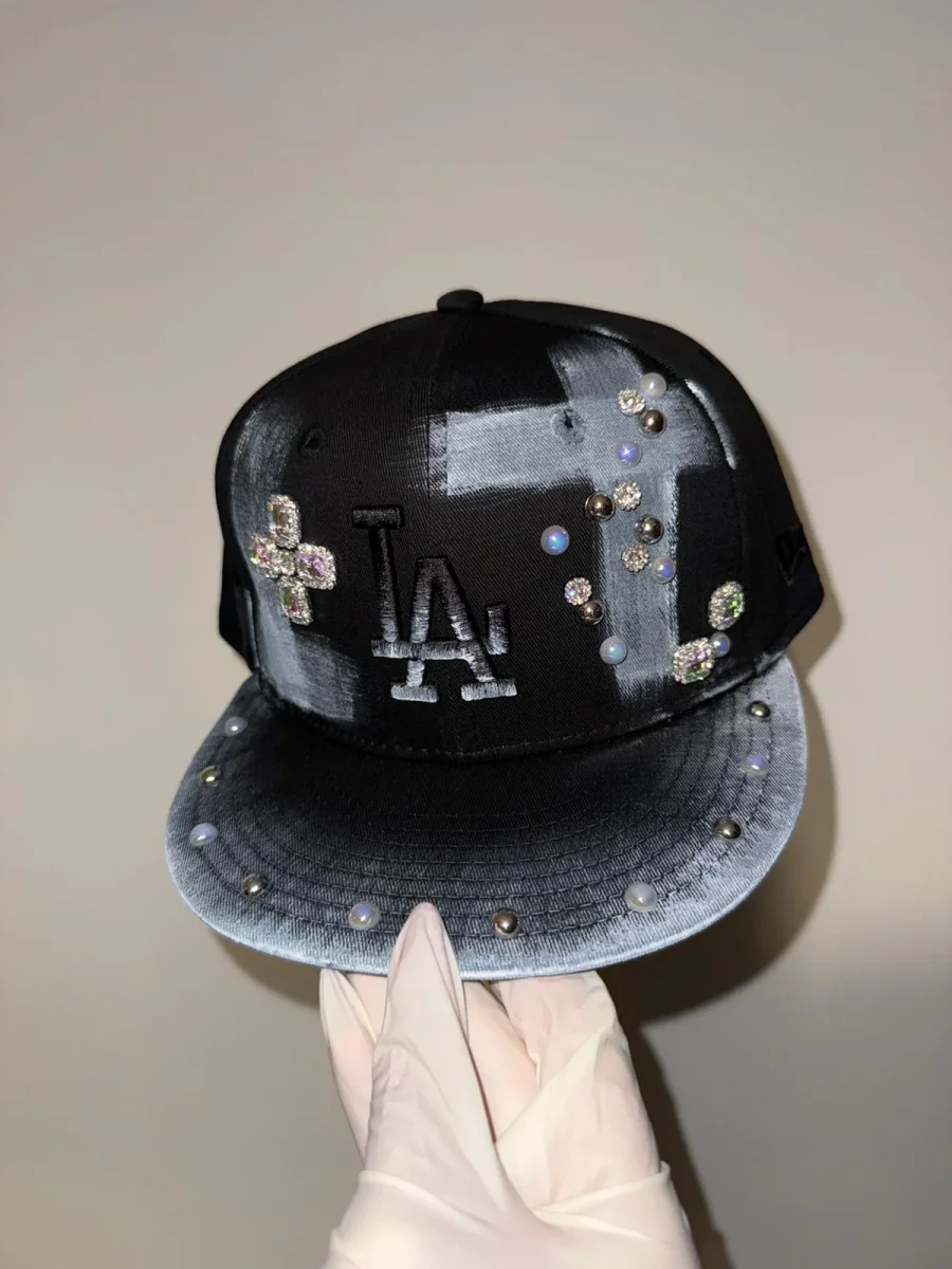 New Era 1/1 Custom 9Fifty LA Dodgers Satin Lined black - immagine 3