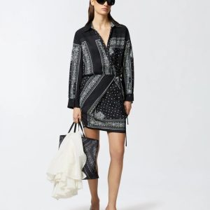 PINKO Mini abito a camicia stampa bandana