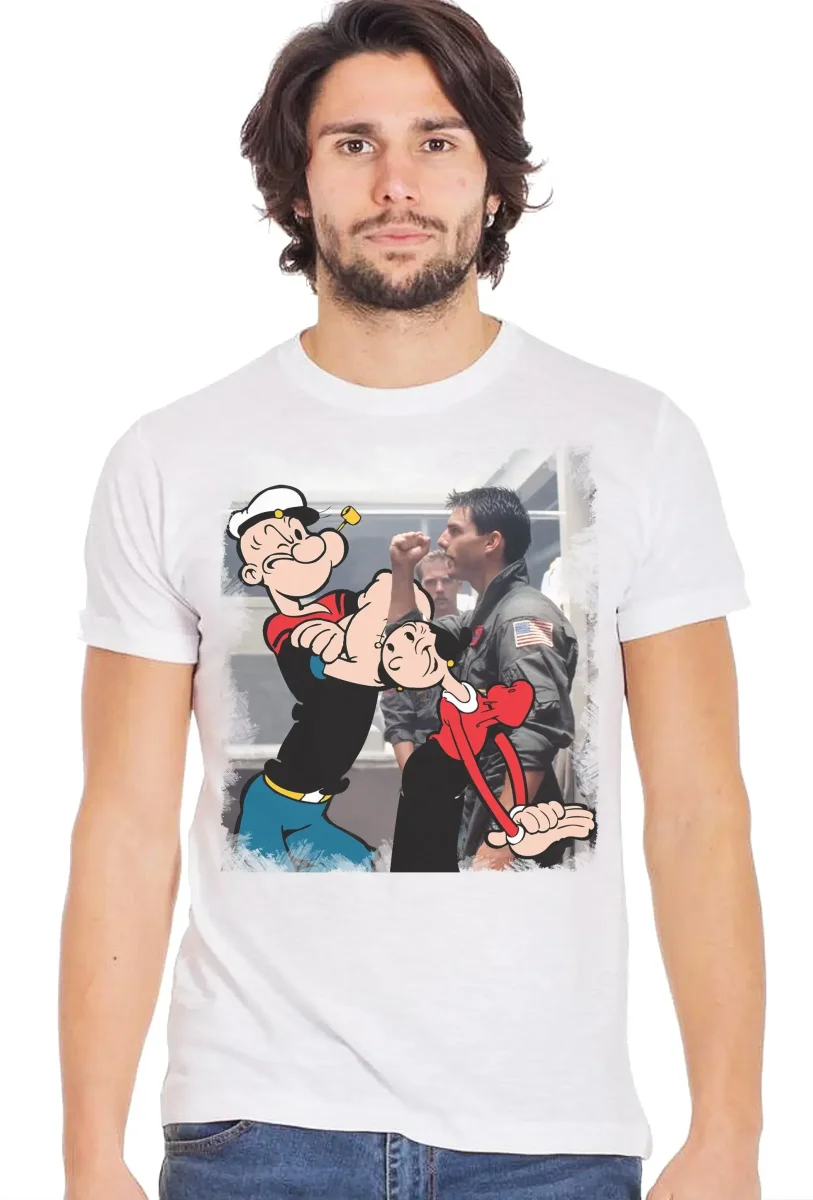 Popeye & Olivia – T-shirt Uomo Urban Slub 100% Cotone - immagine 2