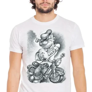 T-Shirt Popeye Motore Screcc - Cotone Fiammato Uomo