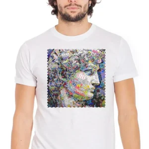 T-shirt Uomo 'David' Stampa Artistica – Cotone Fiammato
