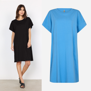 Maxi maglia o vestito in puro cotone organico due colori