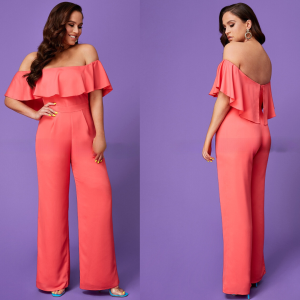 Tuta estiva leggera corallo by Goddiva Lorcastyle