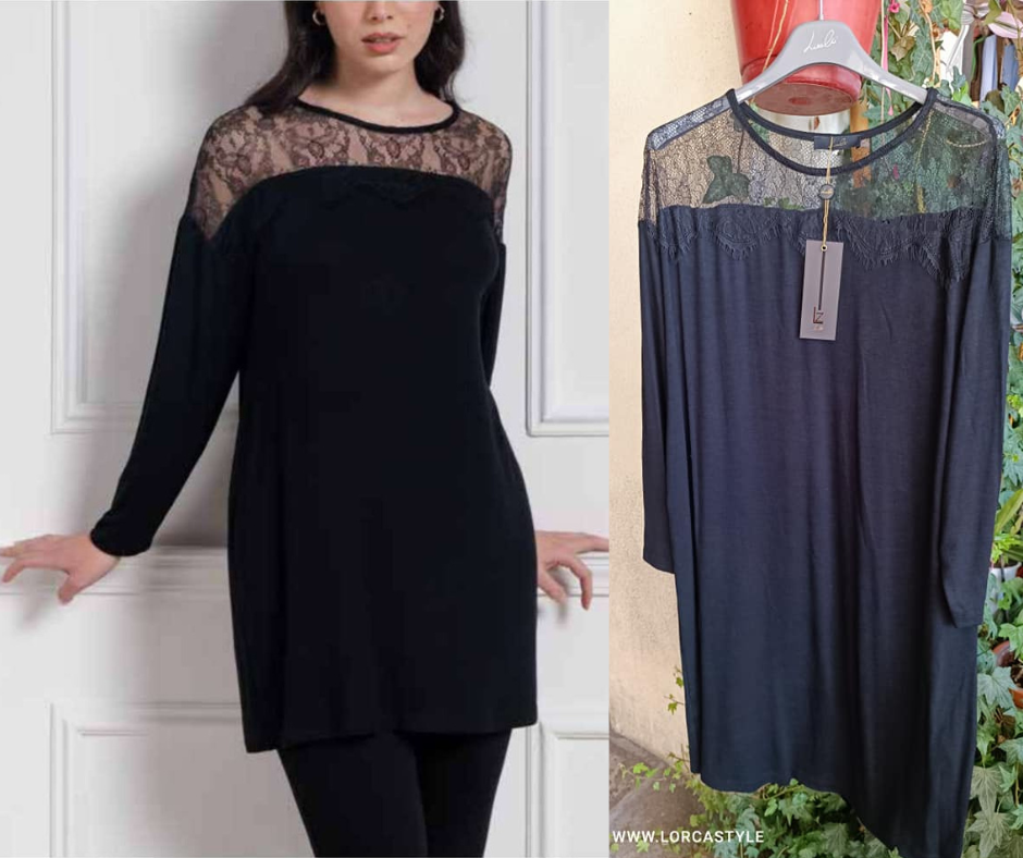 Maxi Maglia Nera/Vestito Corto – Seduzione e Stile nel Vedo Non Vedo by Liza Lu
