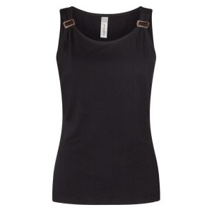 Canottiera nera leggera cotone organico pylle 240