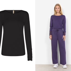 SC-Marica 226: T-shirt Semplice a Maniche Lunghe in Mix di Lyocell ed Elastan – Comfort e Stile nel tuo Casual Wear